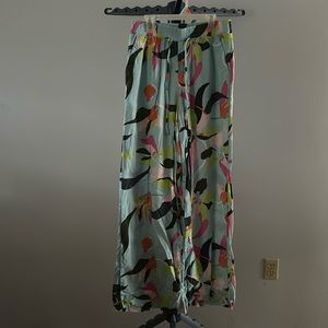 Floral linen pants